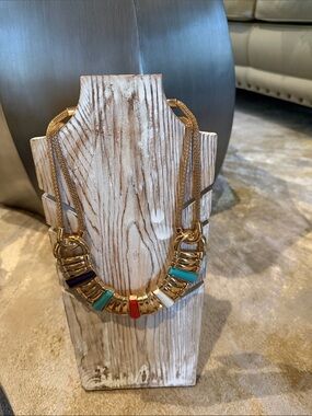 Bansri Gold Multicolor Statement Necklace - Women Jewelry